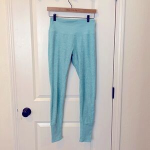High waist Alosoft lounge leggings, heathered blue, size small